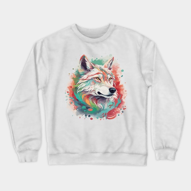 wolf artwork Crewneck Sweatshirt by designerhandsome